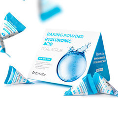 Farm Stay Baking Powder Hyaluronic Acid Pore Scrub скраб для лица в пирамидках с гиалуроновой кислотой