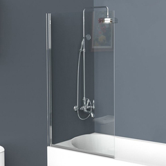 BelBagno UNO-V-1-70/150-C-Cr Шторка для ванной с одной распашной секцией. Стекло 5 мм, прозрачное, хром фото