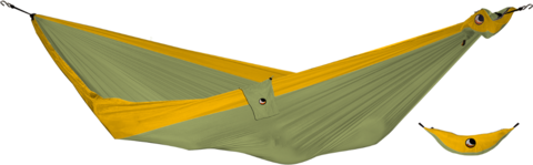 Картинка гамак туристический Ticket to the Moon compact hammock Khaki - Dark Yellow - 1