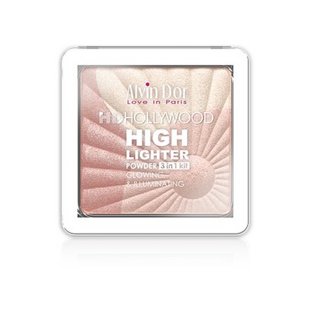 Хайлайтер пудровый 3в1 HIGHlighter Powder Glowing&Illuminating HD Hollywod