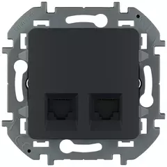 INSPIRIA Розетка 2хRJ45 6 UTP антрацит 673843