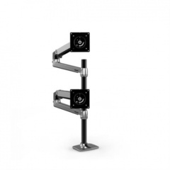 Ergotron LX Двойное наcтольное крепление, черный-серебро