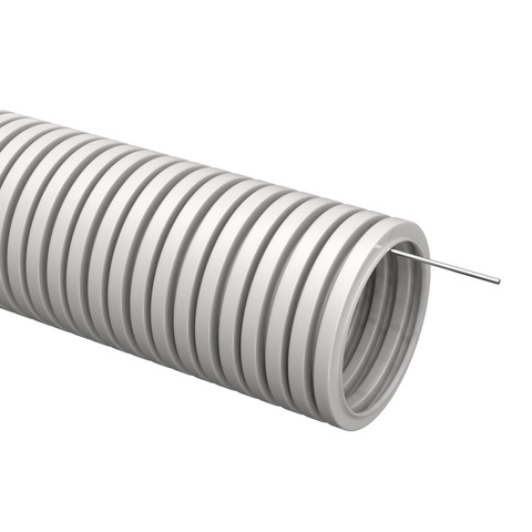 89-6-1-1650 Труба гофрированная ПВХ d 16 с зондом серый CTG20-16-K41-050I IEK , 50м  (IEK)