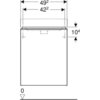 Шкафчик для раковины Geberit Smyle Square, с одной дверцей: B=49.2см, H=61.7см, T=40.6см, Белый / Высокоглянцевое покрытие