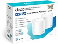 TP-Link Deco X50(2-pack) Домашняя Mesh Wi-Fi 6 система AX3000, до 574 Мбит/с на 2,4 ГГц + до 2402 Мбит/с на 5 ГГц