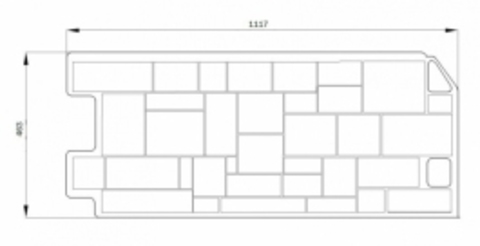 Фасадная панель Fineber Камень дикий коричневый 1117х463 мм