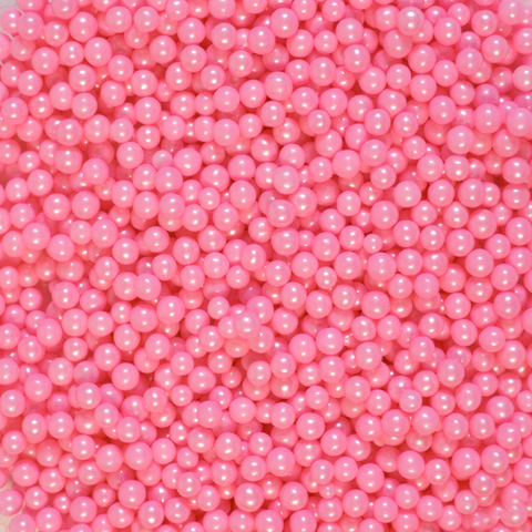 Сахарные шарики розовые перламутровые 4 мм, 50гр