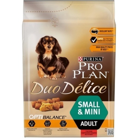 Pro Plan Duo Delice сухой корм для взрослых собак мелких пород говядина 2,5кг