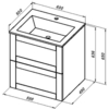 Aquanet 323178 Тумба с раковиной Терра 60 цв.белый матовый (323178)