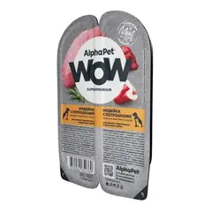 ALPHAPET консервы для щенков, беременных и кормящих собак индейка с потрошками в соусе 100 гр