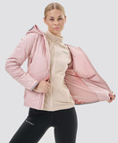 Премиальная куртка для лыж и зимнего бега Nordski Hybrid Warm 2.0 Soft Pink W женская