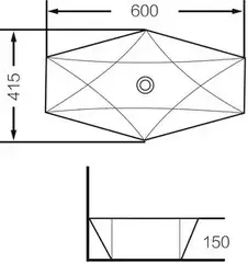 Раковина Grossman GR-3030 белая 600х415х130