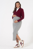 Юбка для беременных 17319 серый меланж