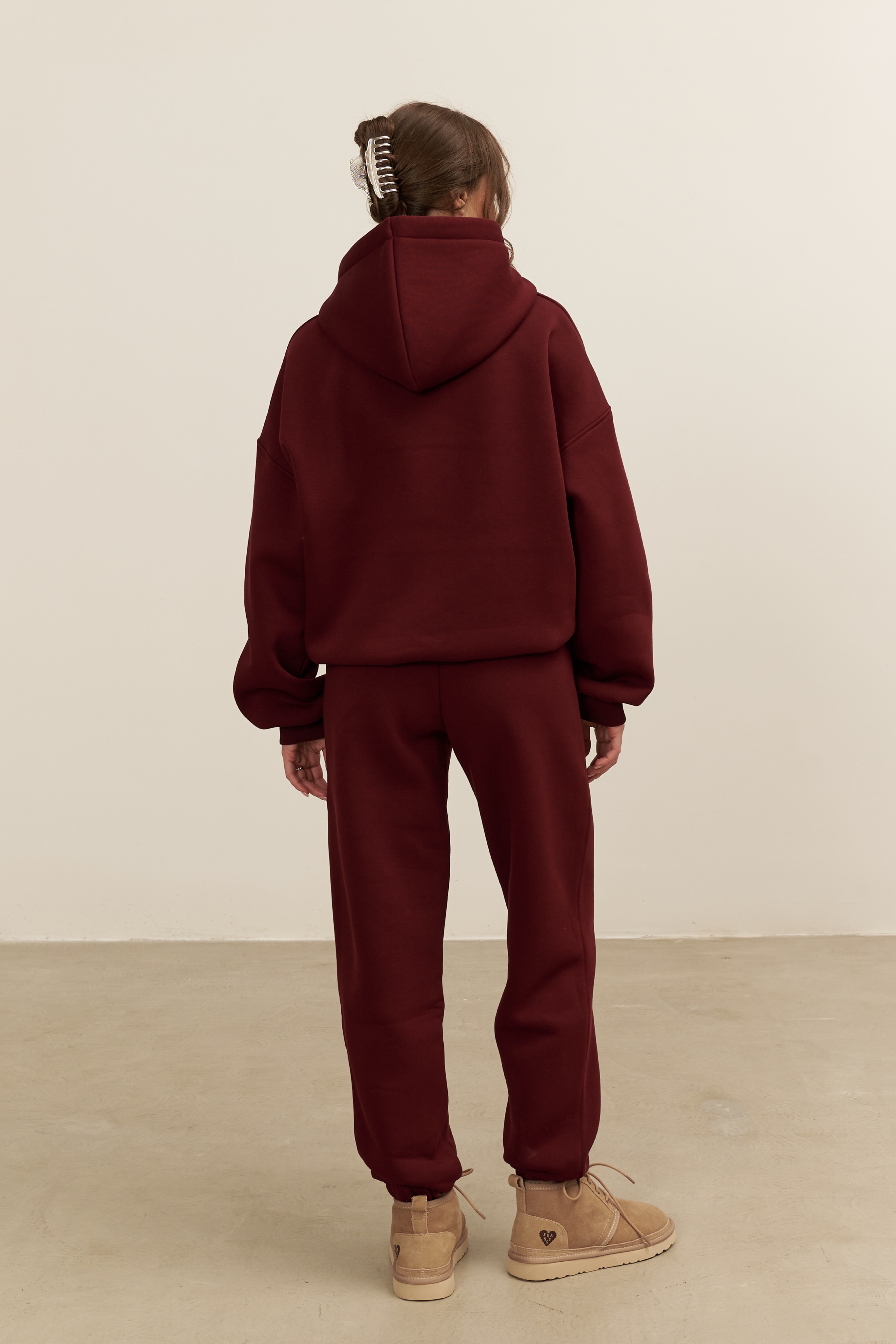 Худи 02 FRANSY COMMUNITY, с начесом, бордовое