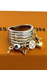 Кольцо LV широкое с подвесками