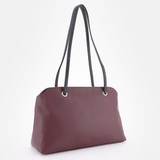 Сумка Саломея 620 гладкий бордо + черный