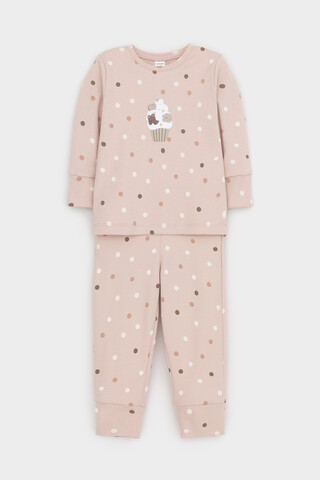 пижама  для девочки  К 1621/дымчатая роза,цв.шарики