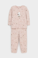 пижама  для девочки  К 1621/дымчатая роза,цв.шарики