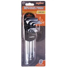 Ombra OMT9S Набор ключей торцевых шестигранных с шаром, H1.5-10 мм, 9 предметов