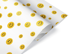 Упаковочная бумага, Смайлики, 80 г, 0,7*1 м, 5 листов