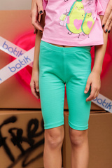 028_БК25 Велосипедки д/д, бирюзовый