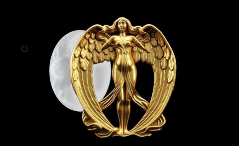 Силиконовый молд Ангел в золоте