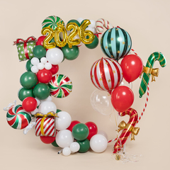 Сфера гелиевая Золотые звезды, Зеленый