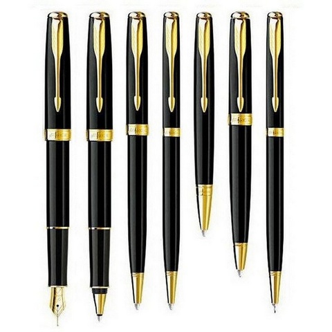 Ручка шариковая Parker Sonnet Slim K430 Essential, Laсquer Black GT (S0808740)