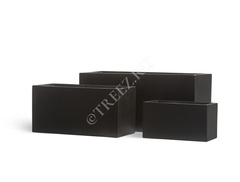 Кашпо TREEZ Effectory - Black Stone - Низкий прямоугольник - Антрацит