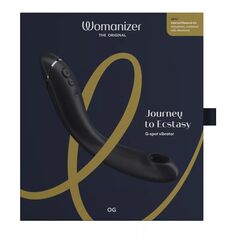 Темно-серый стимулятор G-точки Womanizer OG c технологией Pleasure Air и вибрацией - 17,7 см. - 