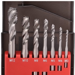 Набор метчиков машинных M3 -M12 HSSE DIN371/376 (Винт., C/2,5P, R35) 7пр Bucovice(CzTool) 105004