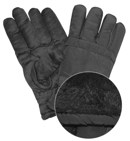 Перчатки утепленные черные Дюспа + мех