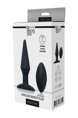 Черный анальный вибромассажер WIRELESS REMOTE PLUG - 13 см. - 