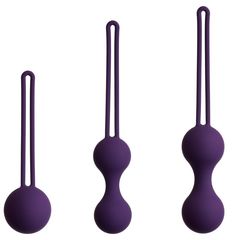 Набор из 3 фиолетовых вагинальных шариков Kegel Training Set - 