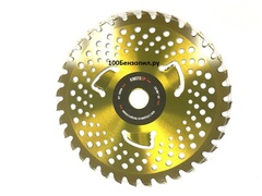 Нож с зубцами с напайками 230х1.3мм. х 25,4 х 36 z. Gold PRO Yakuza