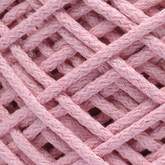 Шнур для макраме круглый х/б, 6 мм, пр-во Беларусь, розовый