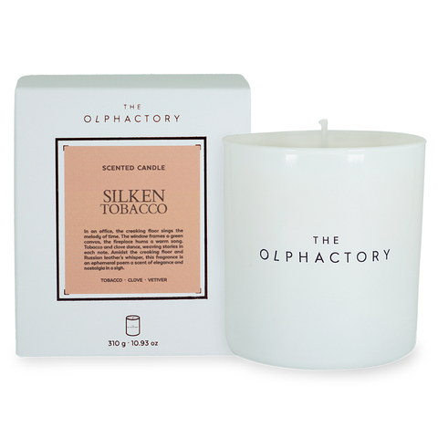 Свеча ароматическая 60ч Ambientair The Olphactory White Insignia Silken Tobacco