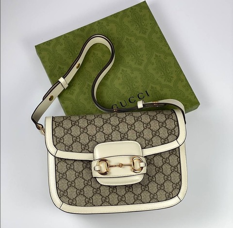 Сумка Gucci 1955 Horsebit белый