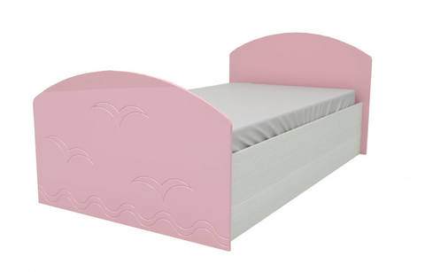 Кровать Юниор-2 розовый металлик