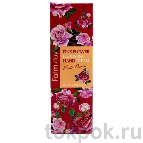 Крем для рук Farm Stay Pink Flower Blooming Hand Cream Pink Rose, 100 гр