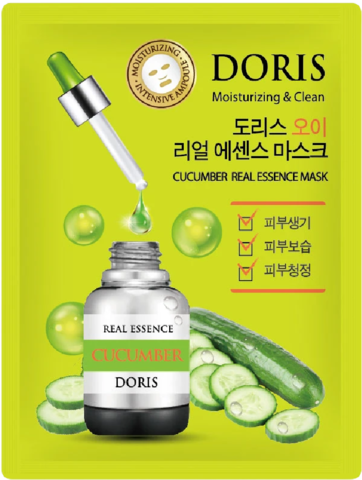 Jigott Маска на тканевой основе Doris Cucumber Real Essence Mask