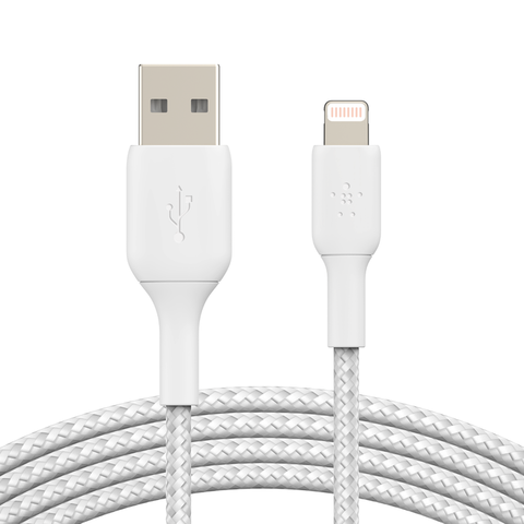 Кабель Belkin BoostCharge USB-A Braided Cable with Lightning Connector 1м, White