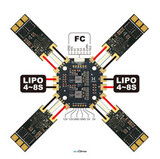 Плата распределения питания Foxeer PDB400 400A 8S Dual battery (4-8S + 4-8S) MR1805