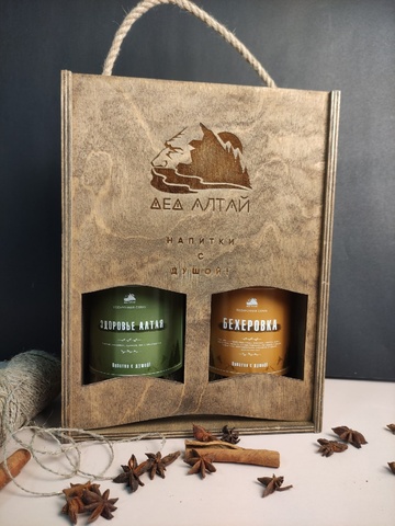 "Подарочная шкатулка" для 2 бутылки