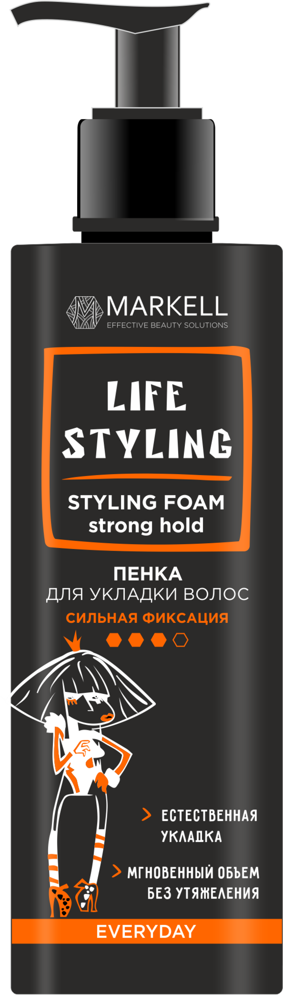 MARKELL Life Styling Пенка для укладки волос суперсильная фиксация 195мл