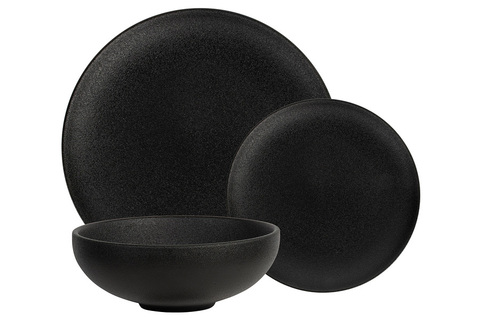 Обеденный сервиз 12 предметов на 4 персоны Maxwell & Williams Caviar Black черный