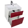 Aquanet 179938 Компл.1 - Тумба Латина 60 цв.белый (фасад бордо) 2 ящ. (179938)