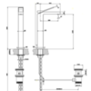 Gessi Rettangolo K Смеситель для раковины на 1 отверстие, с донным клапаном, излив 128мм, цвет: хром 53005#031