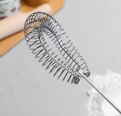 Венчик кондитерский для взбивания с деревянной ручкой, "Пружина", 28 х 7.5 х 2 см
