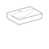 Geberit VariForm Раковина с установкой на столешницу прямоугольной формы, 60х45 см, с отв. под смеситель, без отв. перелива